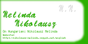 melinda nikolausz business card